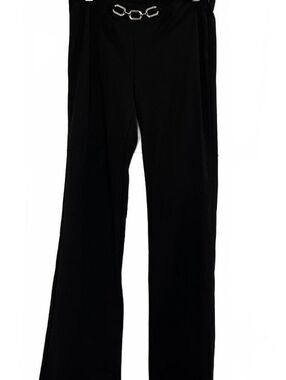 I.AM.GIA Sares Black Cutout Flare Pants Silver Hardware  Y2K- L